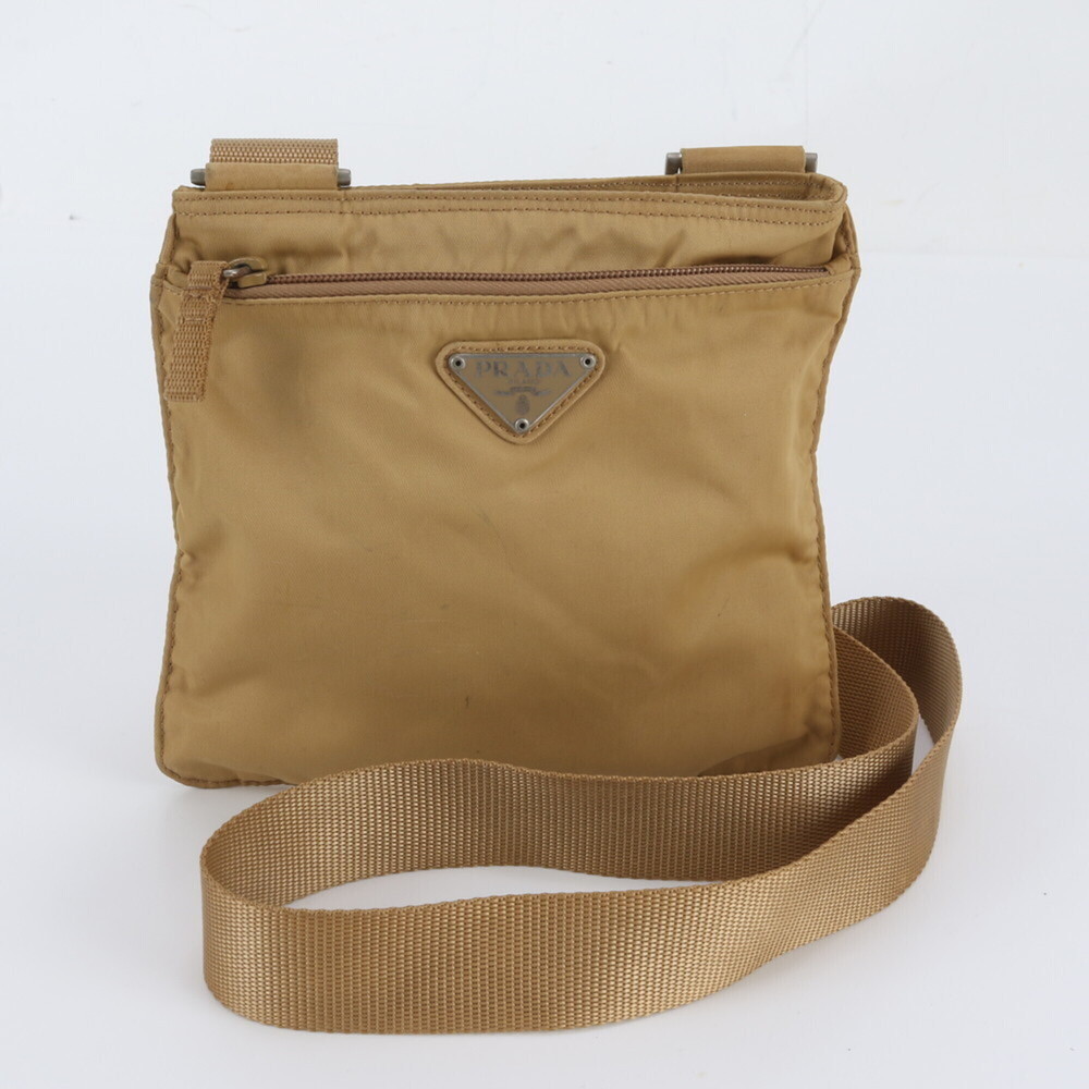 Prada Tessuto Nylon Triangle Logo Shoulder Bag with White Tag (Women's)